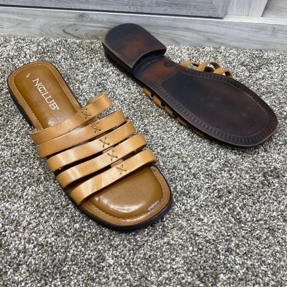 NC Club Survivor Brazilian Leather Sandals Slides Mules 8 - Picture 4 of 12